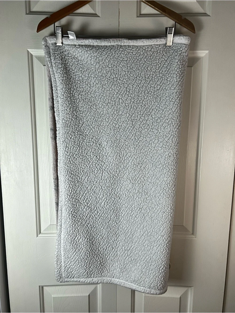 Baby Kiss Pink Gray Elephant Baby Blanket White Sherpa Security Lovey Hearts